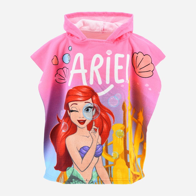 Prosop poncho microfibra Printesele Disney Ariel , 55x110 cm [1]