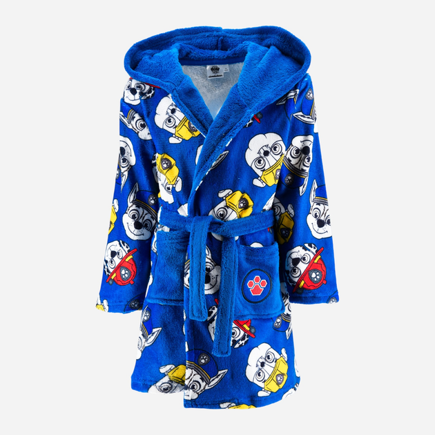 Prosoape si halate de baie copii - Halat baie cu gluga fleece coral Paw Patrol