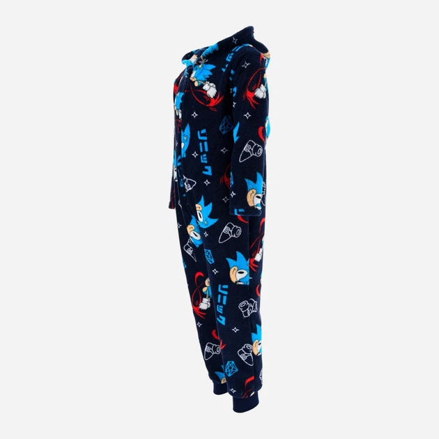 Pijama intreaga overall coral fleece Sonic [3]