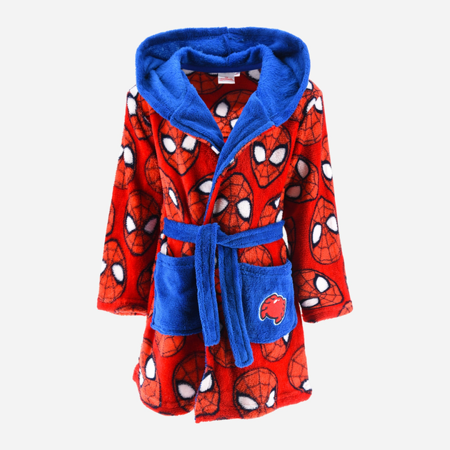 Prosoape si halate de baie copii - Halat baie pufos cu gluga Spiderman