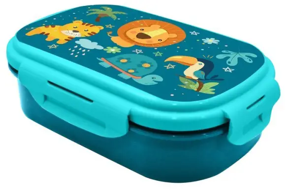 Cutie sandwich plastic cu tacamuri Jungla , 21x14x6 cm [1]