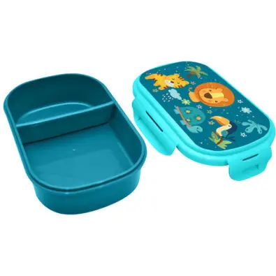Cutie sandwich plastic cu tacamuri Jungla , 21x14x6 cm [2]