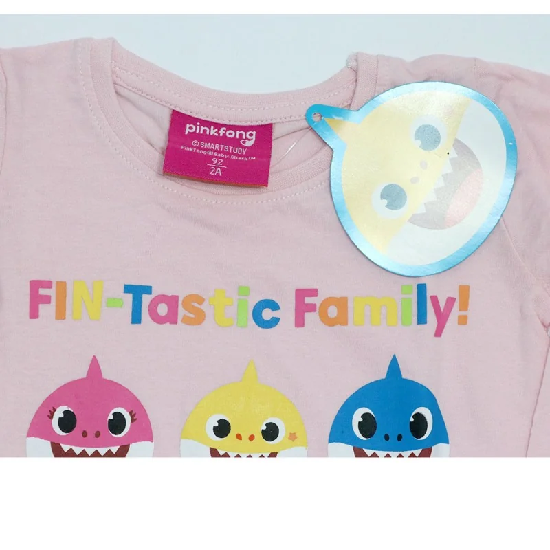 Bluza maneca lunga roz, Baby Shark Fin-Tastic [2]