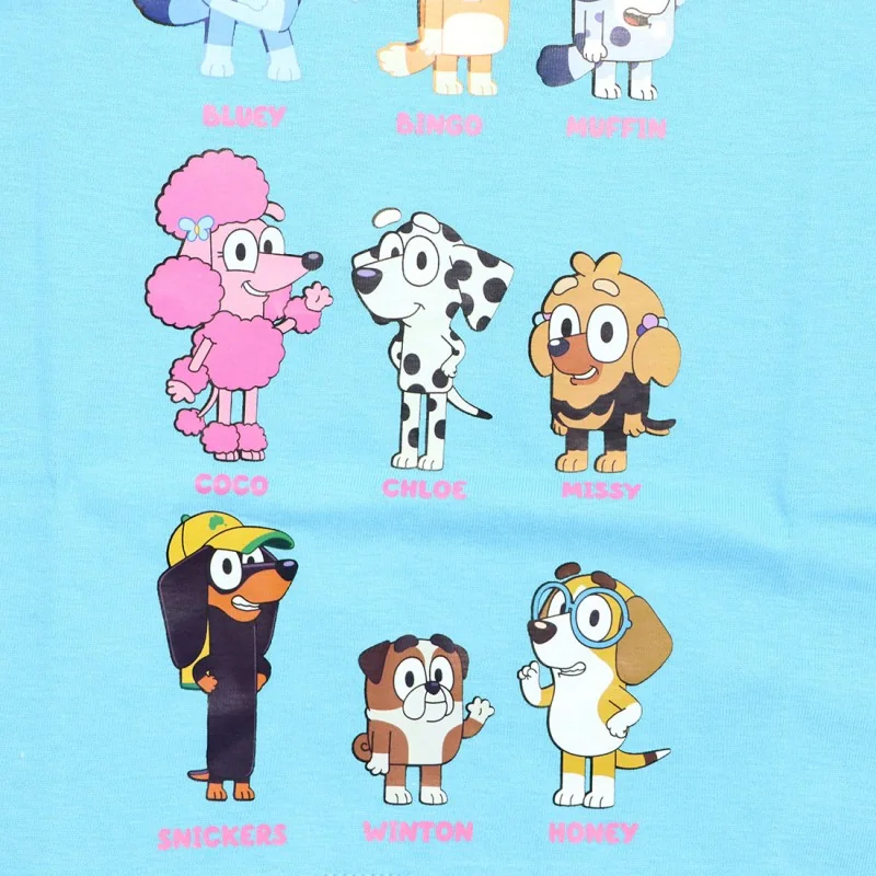 Tricou albastru maneca scurta pentru copii Bluey [3]