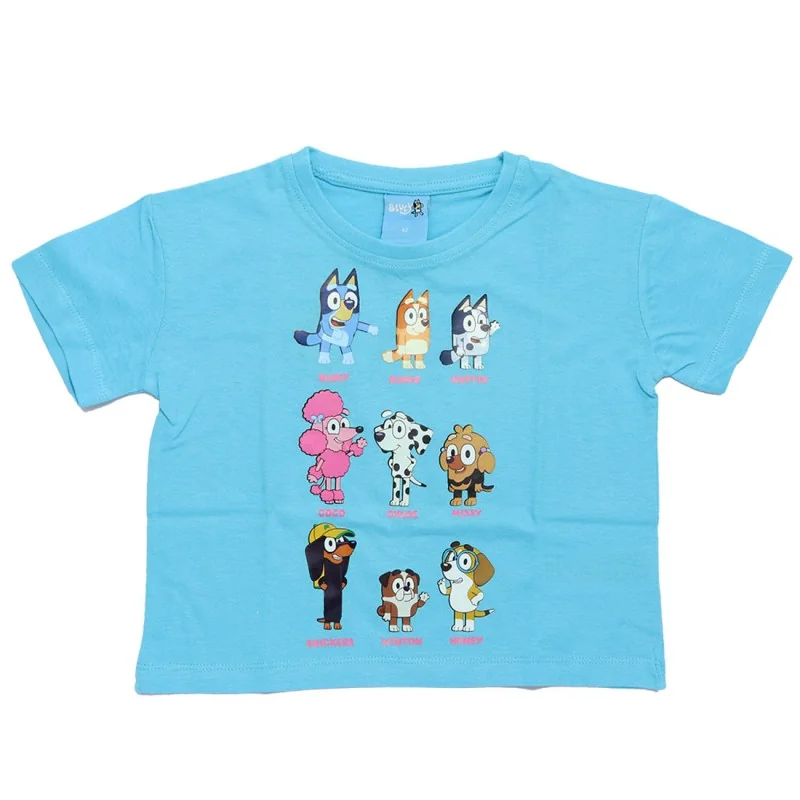 Tricou albastru maneca scurta pentru copii Bluey [1]