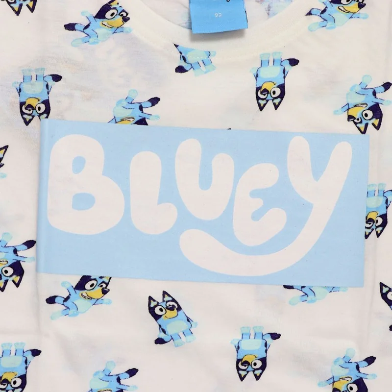 Tricou alb maneca scurta pentru copii Bluey [2]
