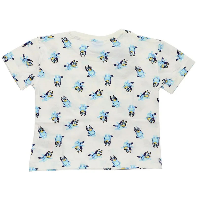 Tricou alb maneca scurta pentru copii Bluey [3]
