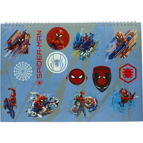 Bloc desen cu stickere A4 cu spira Spiderman, 30 coli [2]