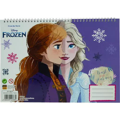 Bloc desen cu stickere A4 cu spira Frozen, 30 coli [1]