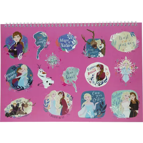 Bloc desen cu stickere A4 cu spira Frozen, 30 coli [2]