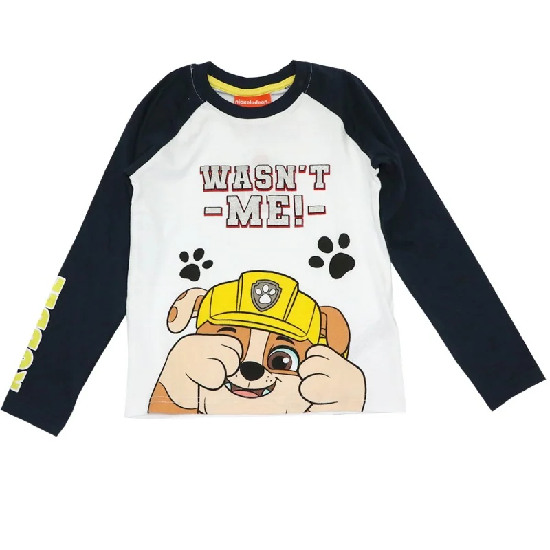 Bluza bumbac, maneca lunga, Paw Patrol Rubble [2]