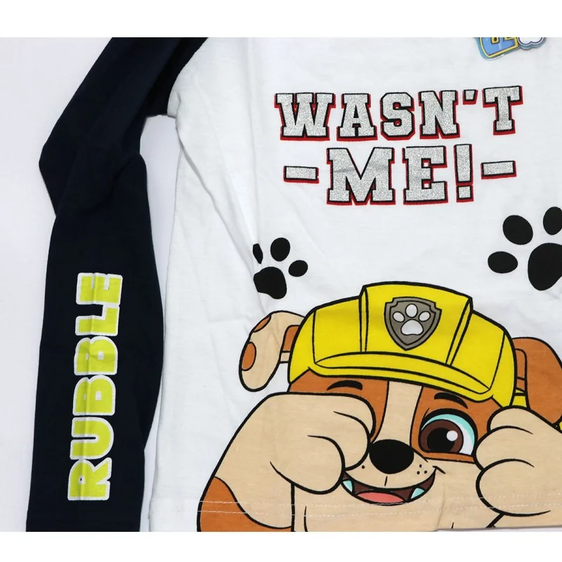 Bluza bumbac, maneca lunga, Paw Patrol Rubble [5]