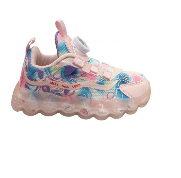 Adidasi copii sport roz din panza Glow in the dark [1]