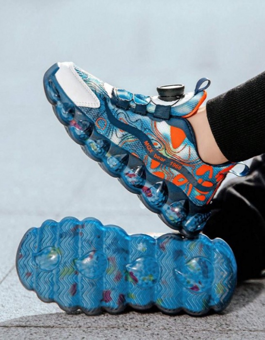 Adidasi copii sport din panza Glow in the dark [4]