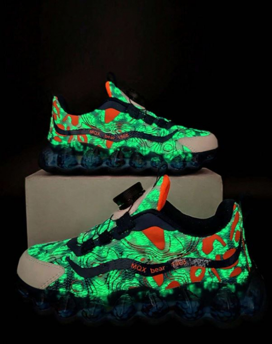 Adidasi copii sport din panza Glow in the dark [3]