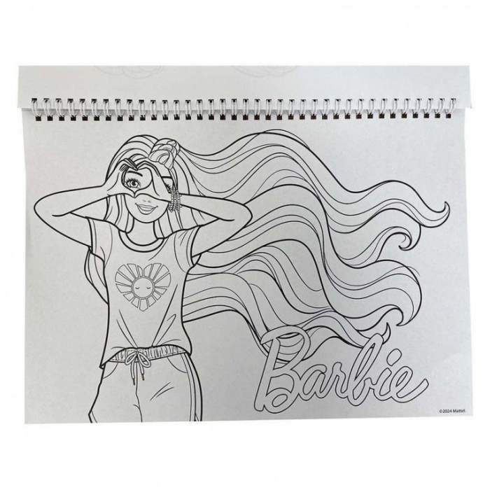 Bloc de desen A4 spirala, Barbie Happy Thoughts, 40 foi si stickere [4]