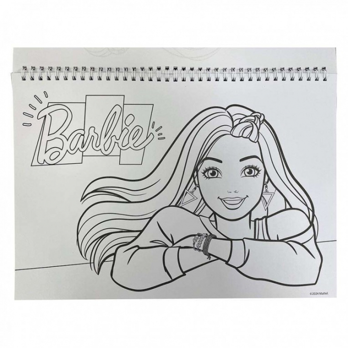 Bloc de desen A4 spirala, Barbie Happy Thoughts, 40 foi si stickere [5]