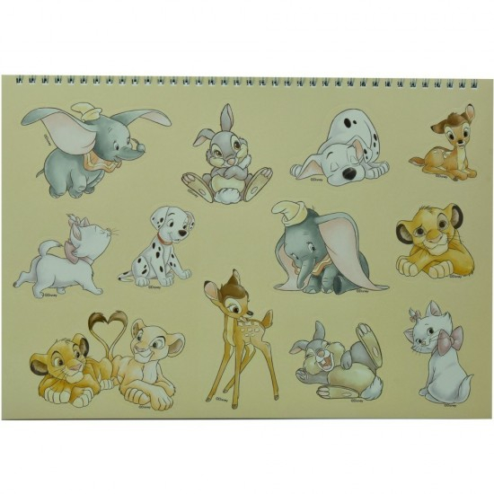 Bloc de desen A4 spirala, Disney Classic, 40 foi si stickere [2]
