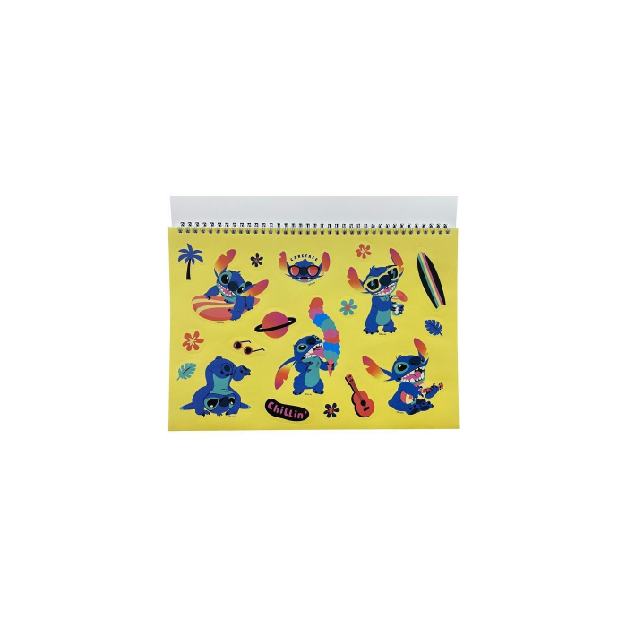 Bloc de desen A4 spirala, Lilo & Stitch Chillin', 40 foi si stickere [3]