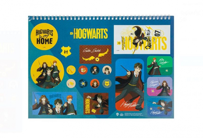 Bloc de desen A4 spirala Harry Potter A4 cu autocolante, 16 foi [2]