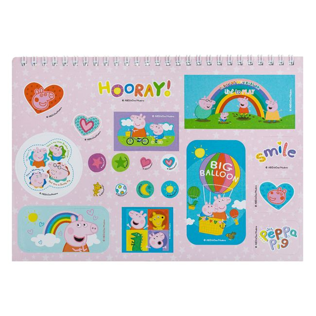Bloc de desen B5 spirala Peppa Pig cu autocolante [2]