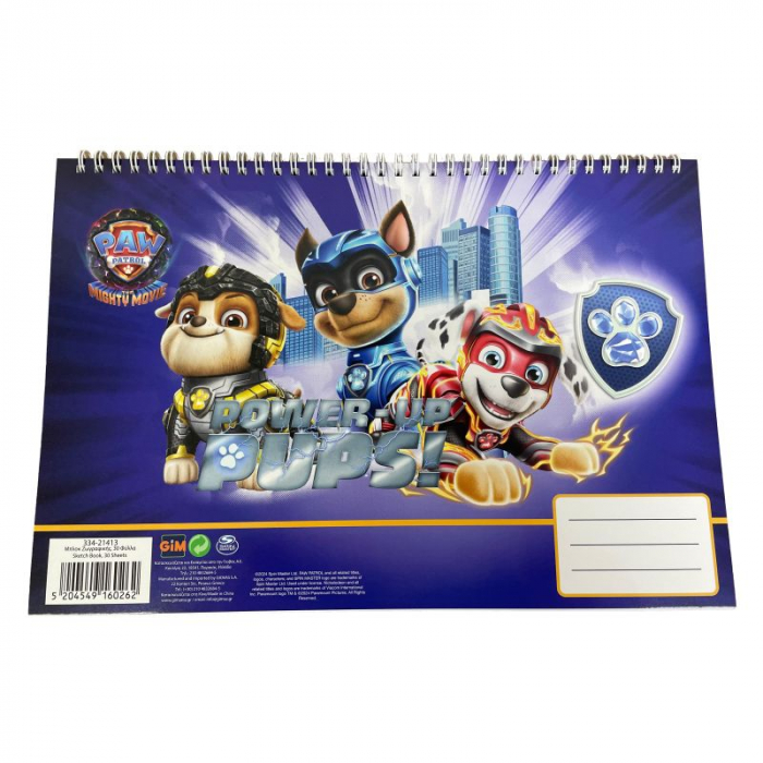 Bloc desen A4 spira Paw Patrol Power Up, 30 coli [1]