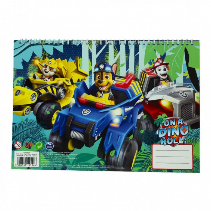 Bloc desen cu stickere A4 cu spira Paw Patrol, 40 coli [2]