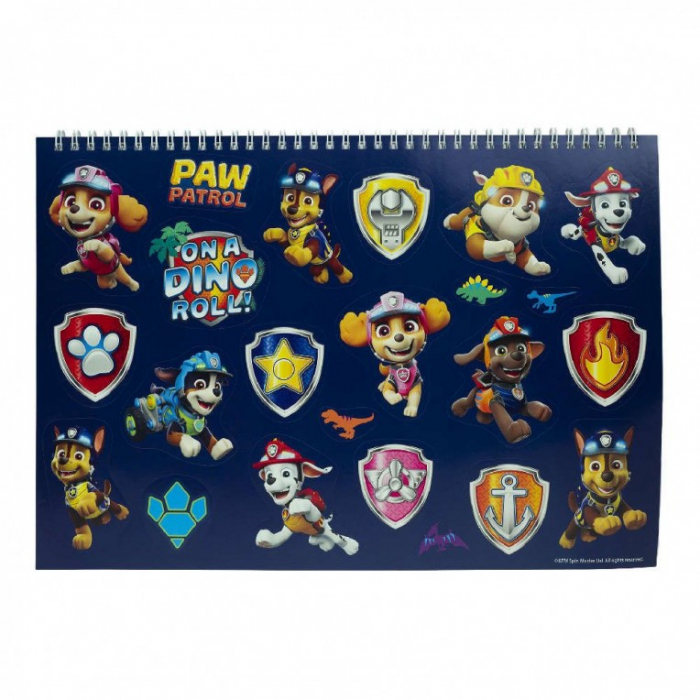 Bloc desen cu stickere A4 cu spira Paw Patrol, 40 coli [4]