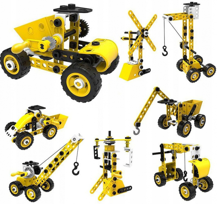 Set 120 blocuri de constructie vehicule 8 in 1 [10]