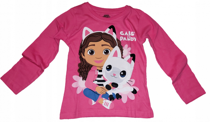Bluza bumbac, maneca lunga, Gabby's Dollhouse si Pandy Paws [2]