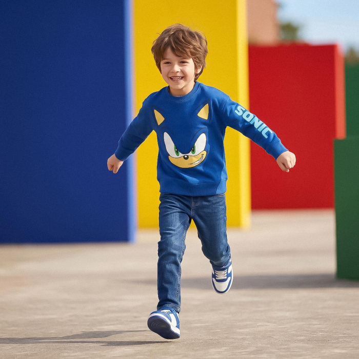 Bluză cu mânecă lungă și design Sonic [7]