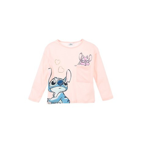 Bluza roz maneca lunga cu buzunar Lilo si Stitch [1]