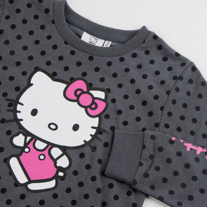 Bluza maneca lunga cu design Hello Kitty Dots [3]