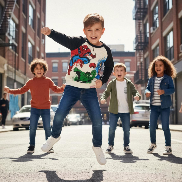 Bluza maneca lunga cu design Team Avengers [6]