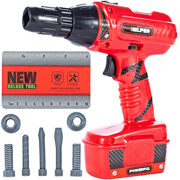 Bormasina cu baterii si accesorii pentru copii, Good Helper 17x5x18 cm [5]