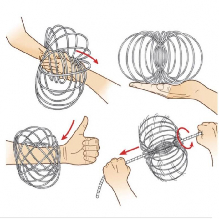 Bratara magica 3D Flow Ring, metalica, 14 cm [3]
