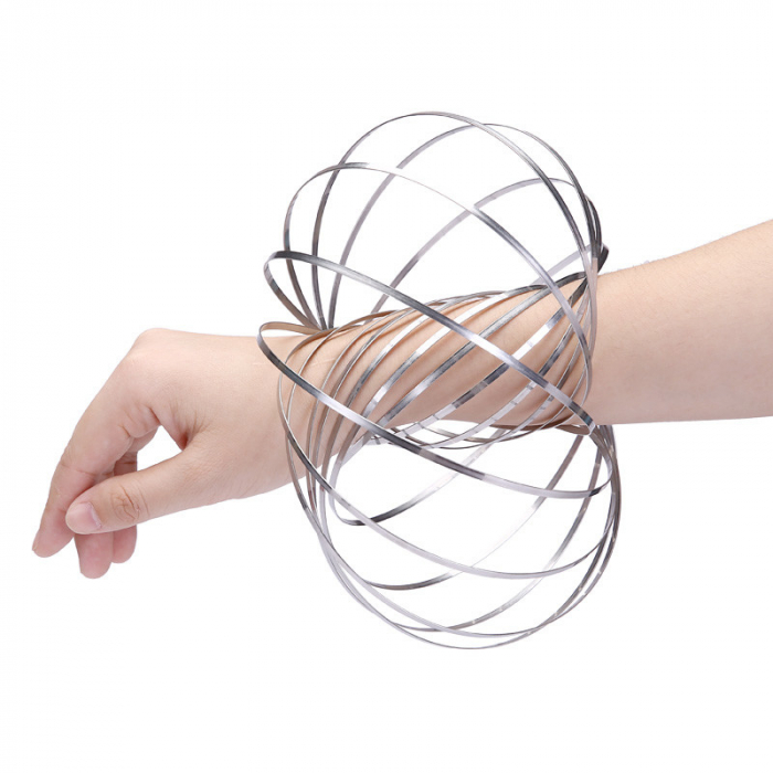 Bratara magica 3D Flow Ring, metalica, 14 cm [6]