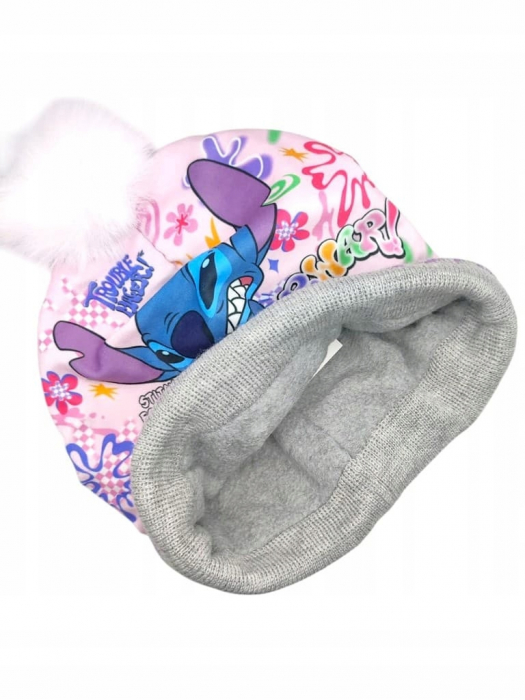 Caciula groasa acril cu mot, Stitch Suparatul [2]