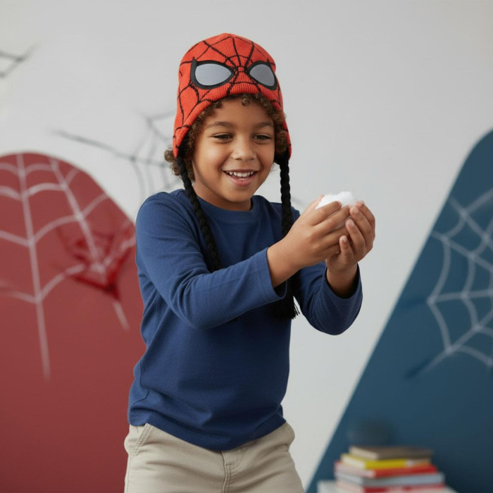 Căciulă tip laponă cu design Spiderman [7]