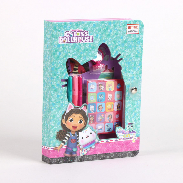 Caiet de activitati Gabby's Dollhouse cu pagini de colorat si autocolante [1]