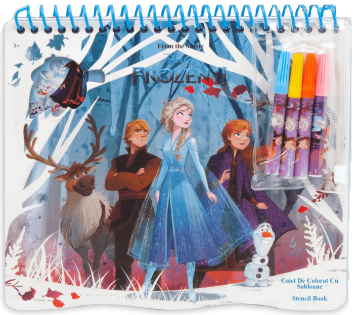 Caiet de colorat cu sabloane, Frozen [2]
