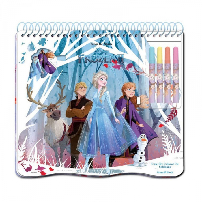 Caiet de colorat cu sabloane, Frozen [3]