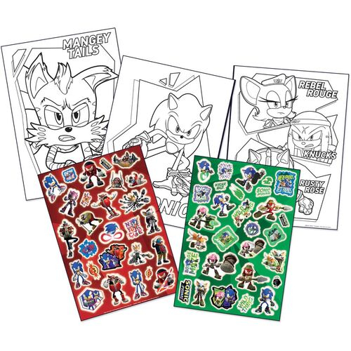 Carte colorat cu stickere Sonic [2]