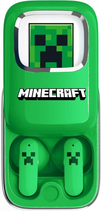 Casti Earpods cu carcasa glisanta Minecraft [4]