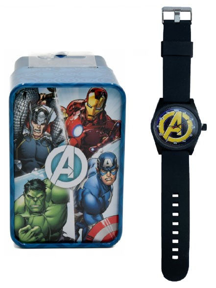 Ceas analog pentru copii, colectia Avengers, PVC si Metal, 6x9x8cm [4]