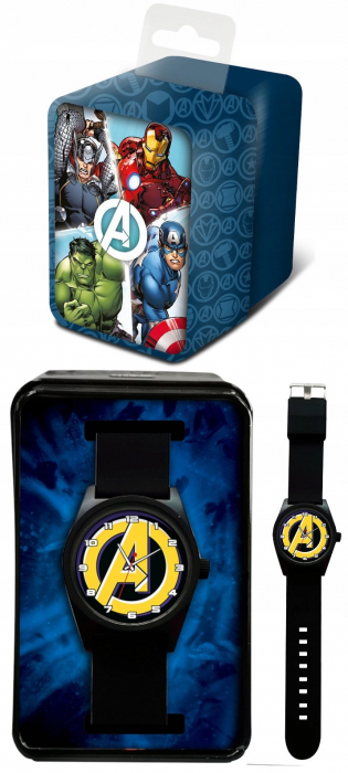 Ceas analog pentru copii, colectia Avengers, PVC si Metal, 6x9x8cm [2]