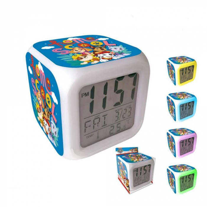 Ceas cu alarma forma cub Paw Patrol 8 cm [2]