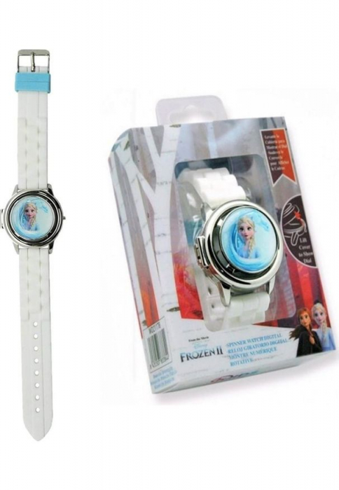 Ceas digital pentru copii, cu spinner si curea din silicon, Frozen [2]
