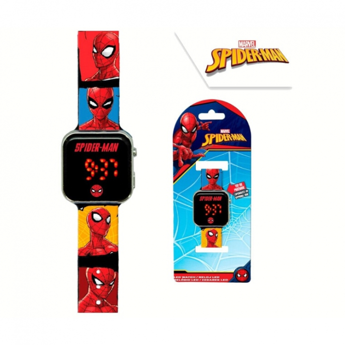 Ceas mana copii,cu LED Spiderman Faces [3]