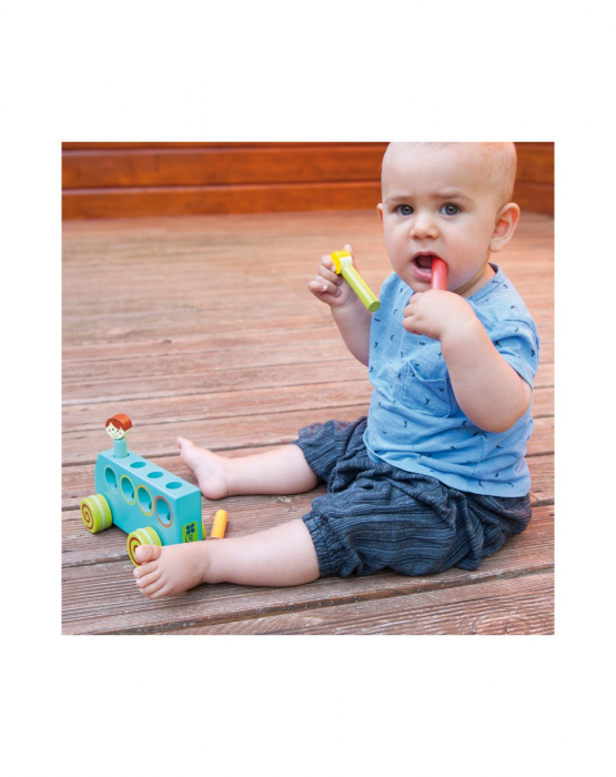 Jucarie din lemn Pop-Up, autobuz [3]